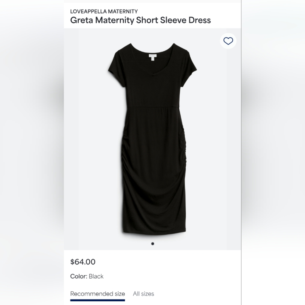 Loveappella Maternity Greta Maternity Short Sleeve Dress